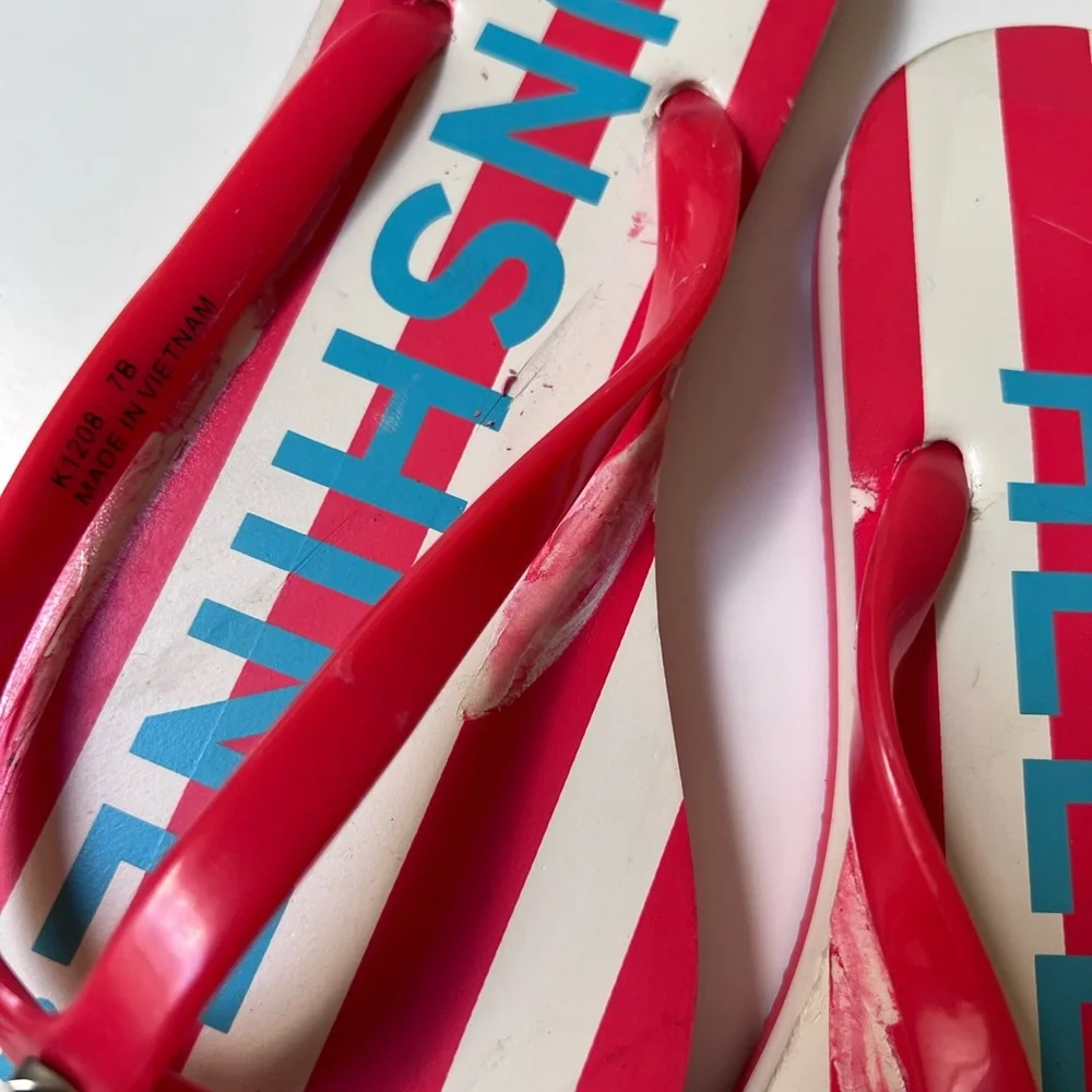 Kate Spade Hello Sunshine Red and White Flip‎ Flops (see description)